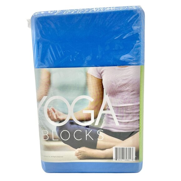 Gaiam Yoga Blocks AND Grippy Yoga Anklets Set Blue NIP - Picture 2 of 8